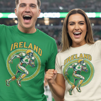 Camiseta Atleta de Fútbol Americano Dinámico del Trébol de 