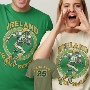 Camiseta Atleta de Fútbol Americano Dinámico del Trébol de