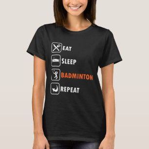 Camiseta Atleta de lanzadera del jugador de bádminton come
