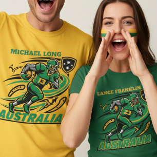 Camiseta Atleta Dinámico de Acción de Fútbol Gridiron de Au