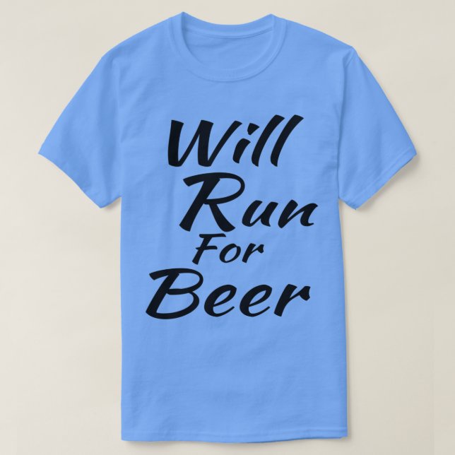 Camiseta ATLETA en ejecución correrá por la cerveza (Diseño del anverso)