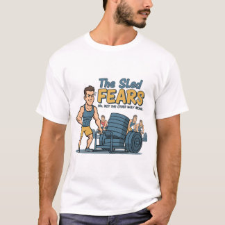 Camiseta Atleta Híbrido Divertido El Trineo Me Teme Empujar