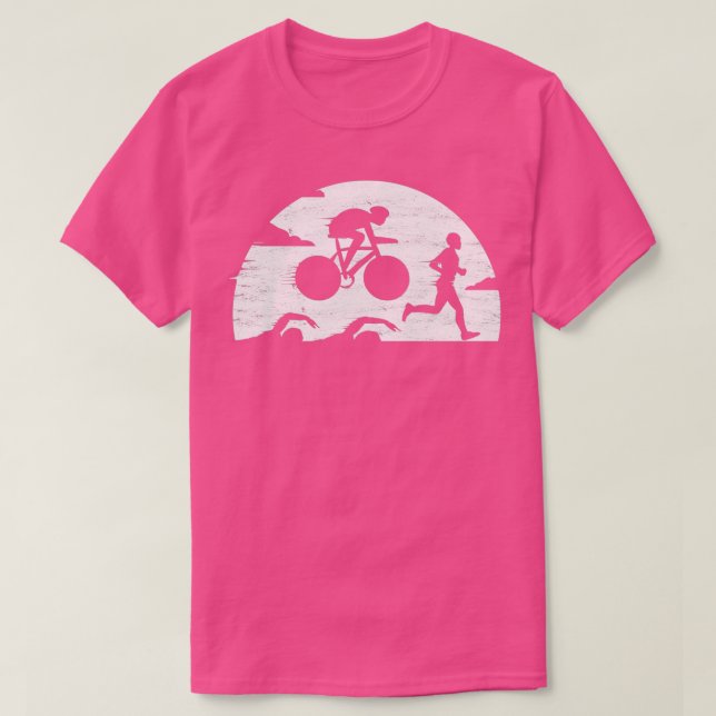 Camiseta Atletas de la competencia Triatlón de Carreras (Diseño del anverso)