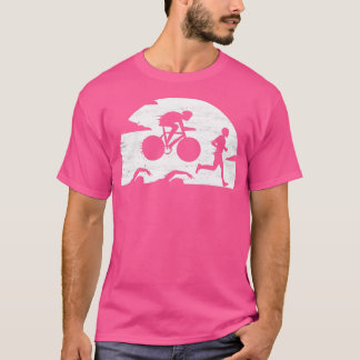 Camiseta Atletas de la competencia Triatlón de Carreras