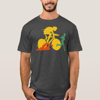 Camiseta Atletas de la competencia Triatlón de Carreras