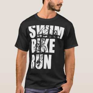 Camiseta Atletismo de Triatleta de Natación en Bicicleta de