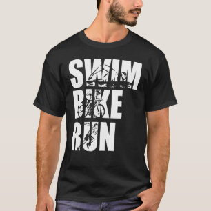 Camiseta Atletismo de Triatleta de Natación en Bicicleta de