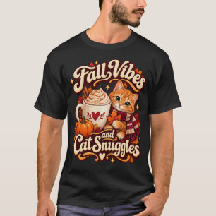 Camiseta Atmósfera de Otoño y Mimos de Gato Gato Otoñal Aco