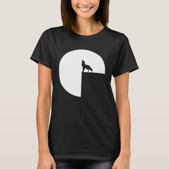 Camiseta Atmospheric Wolf Howling at the Full Moon  1 (Anverso)
