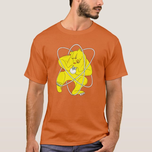 Camiseta Atomic Bear Flag of Secret City of Zheleznogorsk i (Anverso)