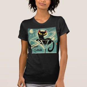Camiseta Atómico espacio futurista edad Black Cat Martini