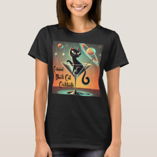 Camiseta Atómico espacio futurista edad Black Cat Martini