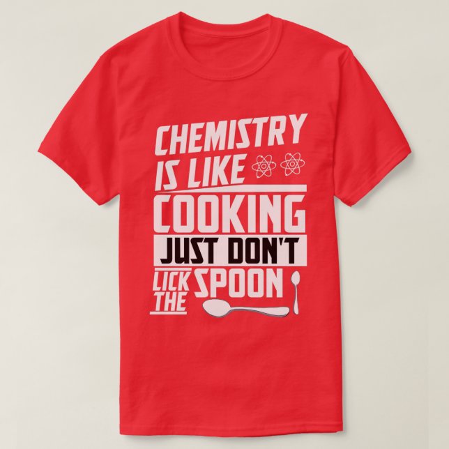 Camiseta Átomo de cocina de química de mesa periódica 1 (Diseño del anverso)