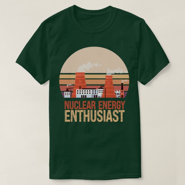 Camiseta Átomo de energía de la planta de energía nuclear 1 (Diseño del anverso)