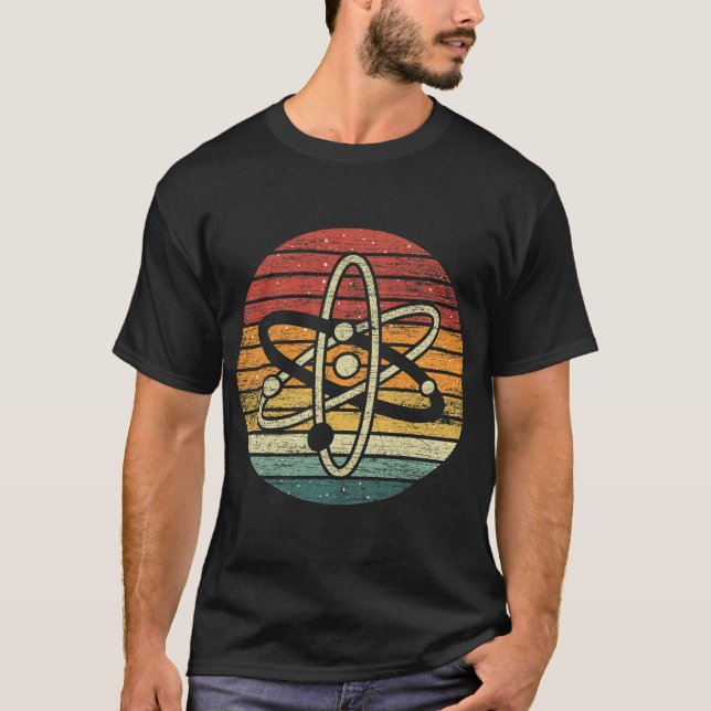 Camiseta Átomo de mecánica cuántica retro (Anverso)