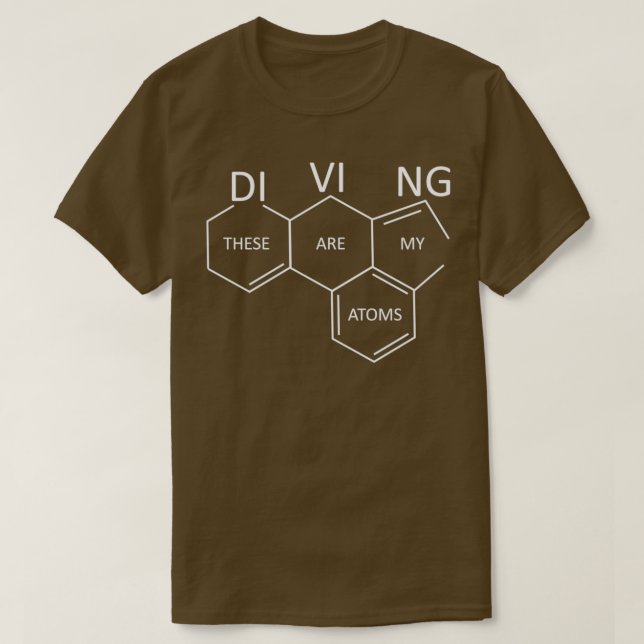 Camiseta Átomo de Química Scuba Diving Snorkel (Diseño del anverso)
