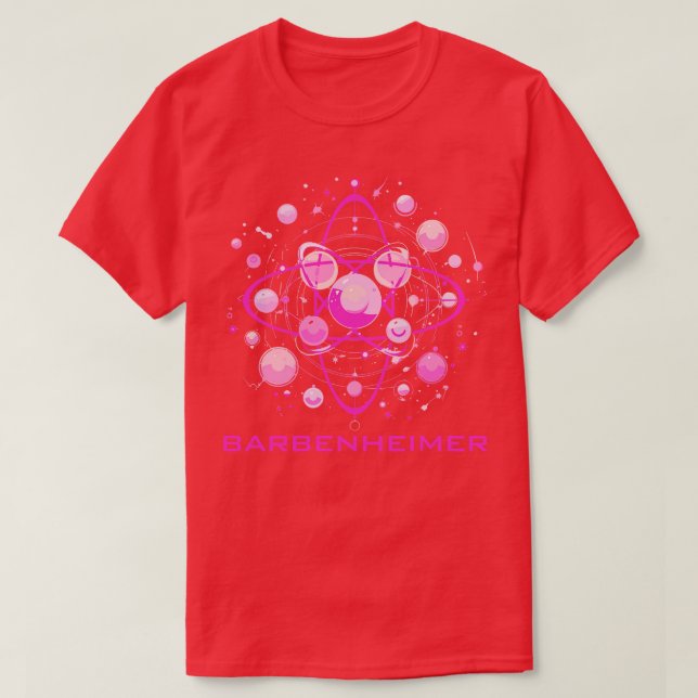 Camiseta Átomo rosado Barbenheimer (Diseño del anverso)