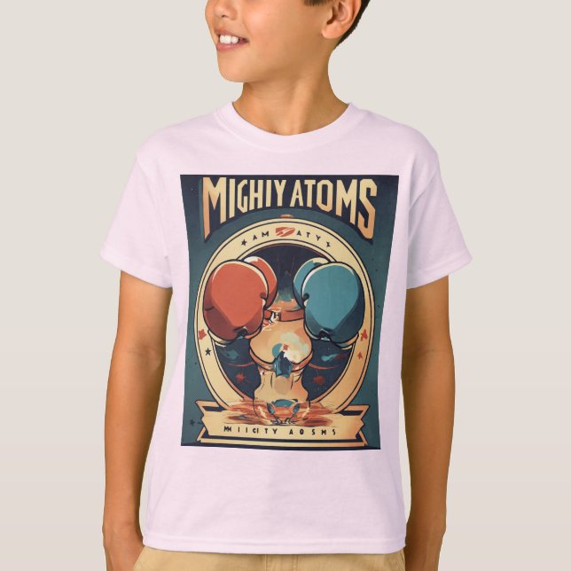 Camiseta Átomos Poderosos – Logotipo abstracto para una muj (Anverso)
