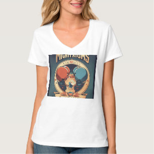 Camiseta Átomos Poderosos – Logotipo abstracto para una muj