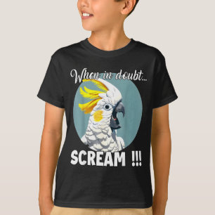 Camiseta Atoo Meme T, gracioso grito de cacatúa sulfurada