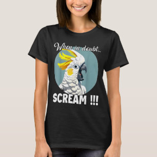 Camiseta Atoo Meme T, Gritando Divertido Cacatúa Sulphur-cr