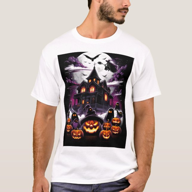 Camiseta atormentada de la casa de Halloween - Bru (Anverso)