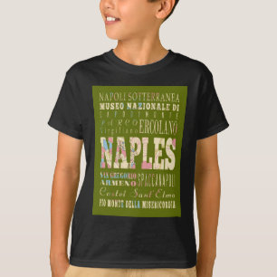 Camiseta Atracciones y lugares famosos de Nápoles, Italia