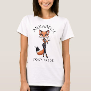 Camiseta Atractiva Foxy Bride   Bachelorette Party White