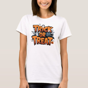 Camiseta Atractiva noche de Halloween con fantasmas