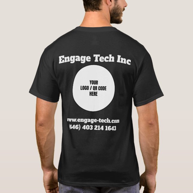 Camiseta Atractivo con logotipo de la empresa personalizado (Reverso)