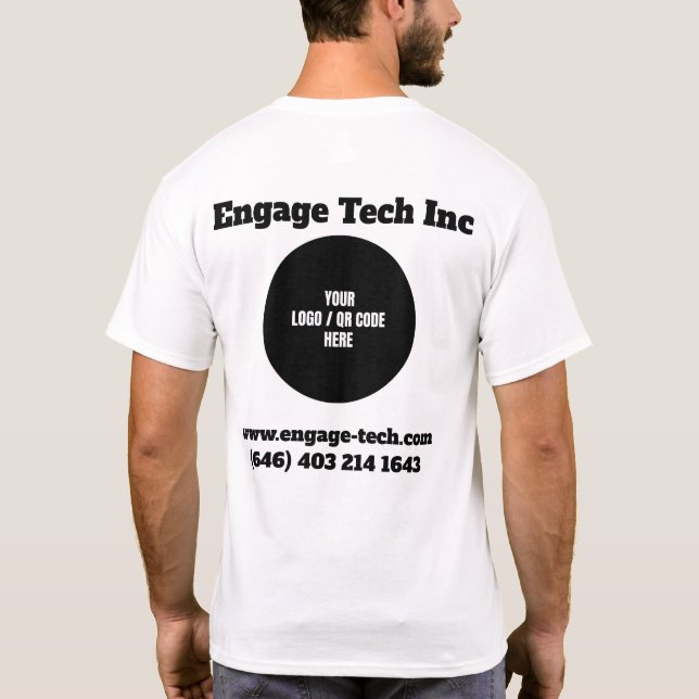 Camiseta Atractivo con logotipo de la empresa personalizado (Reverso)