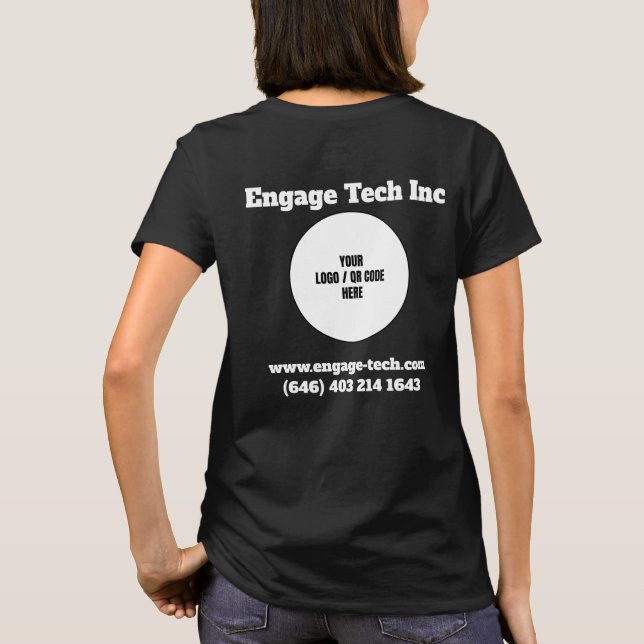 Camiseta Atractivo con logotipo de la empresa personalizado (Reverso)