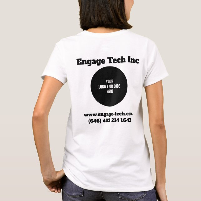 Camiseta Atractivo con logotipo de la empresa personalizado (Reverso)
