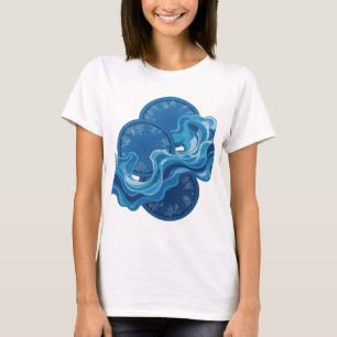 Camiseta Atractivo diseño audaz de PLAZA INVERNAL plateado