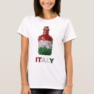 Camiseta Atractivo diseño moderno ITALIA en plata