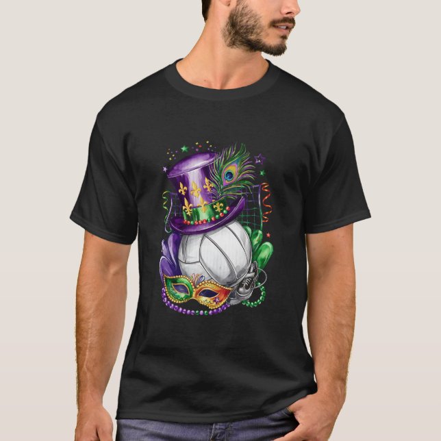 Camiseta Atractivo Mardi Gras Mezcla de Vóleibol Costume Fe (Anverso)
