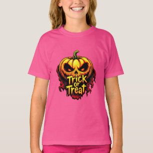 Camiseta Atractivo "truco o truco" calabaza arte de Hallowe