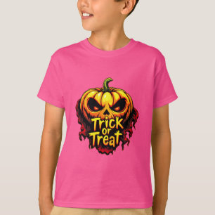 Camiseta Atractivo "truco o truco" calabaza arte de Hallowe