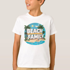 Camiseta Atractivo Y Colorido Niño De La Familia Beach