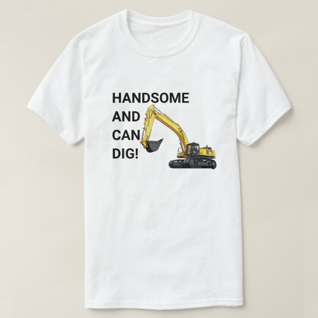 Camiseta Atractivo y divertida construcción de excavadoras  (Diseño del anverso)