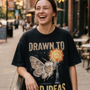 Camiseta Atraído por malas ideas Lámpara de polilla diverti