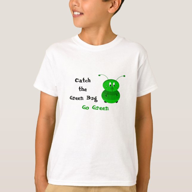 Camiseta Atrapa el bicho verde (Anverso)
