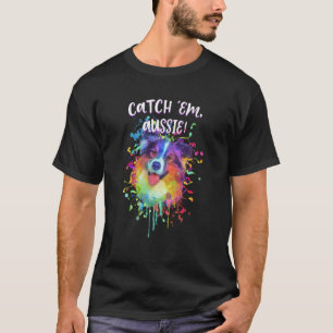 Camiseta Atrapa Em Aussie Humor de Pastor Australiano Austr