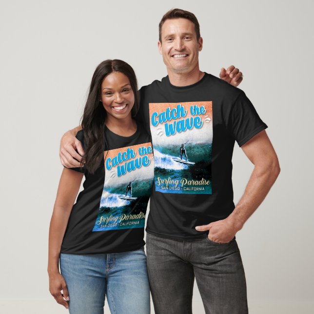 Camiseta Atrapa la Ola - Paraíso de Surf  (Unisexo)