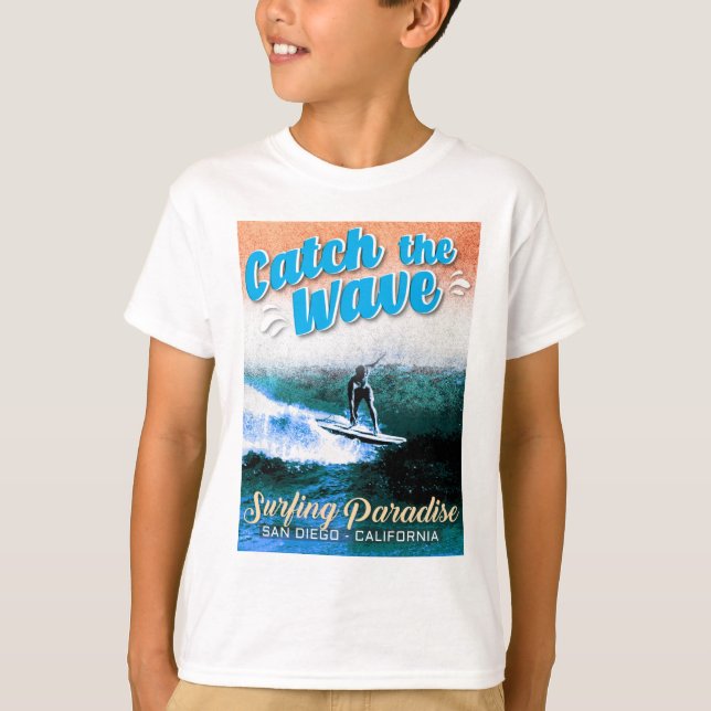 Camiseta Atrapa la ola - Paraíso de surf (Anverso)