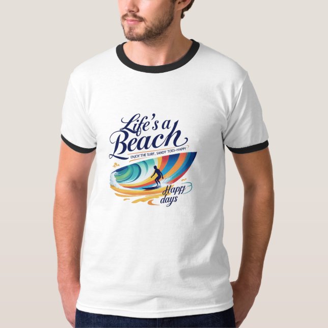 Camiseta Atrapa la Vibra – Surf. Arena. Repite. (Anverso)