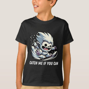 Camiseta Atrapa Si Puedes Hacer Snowboard En Yeti Bigfoot W