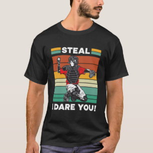 Camiseta Atrapa Te Desafío Receptor de Béisbol Jugador de B