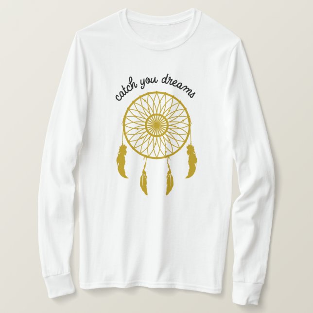 Camiseta Atrapa tu sueño del oro Dream Catcher (Anverso del diseño)