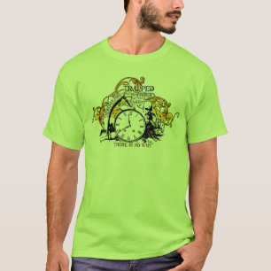 Camiseta Atrapado en el diseño ambarino del arte del vecto